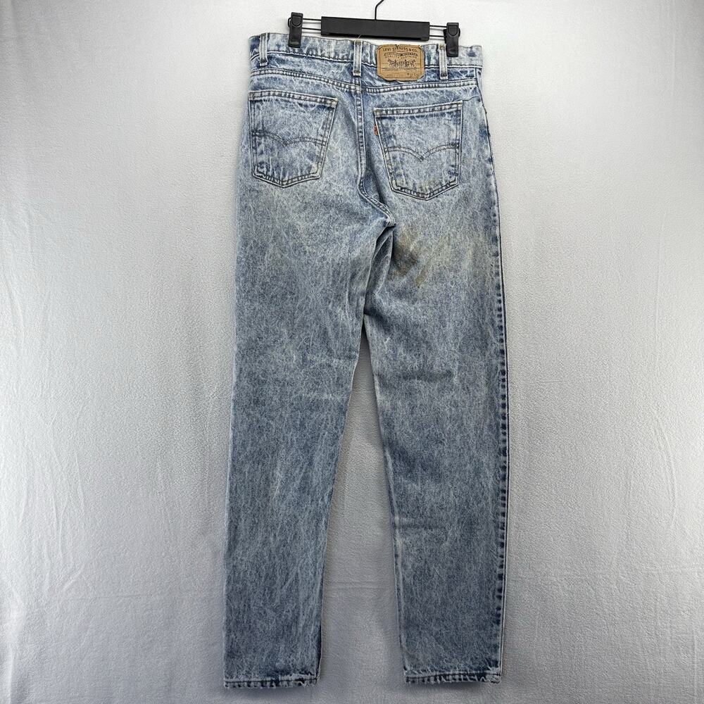 Vintage Levis Jeans Fits 30x33 Blue Acid Wash Orange Tab 40550 550USA Made 80s - Picture 9 of 16